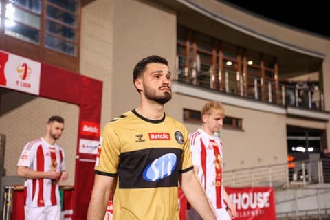 Football. Betclic I Liga. Pogon Grodzisk Mazowiecki - Polonia Warszawa. 14.03.2026