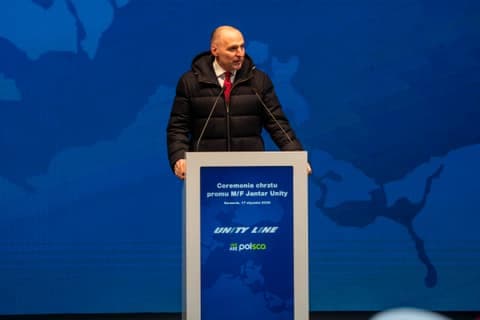 Christening of the new ferry Jantar Unity. Szczecin. 17.01.2026