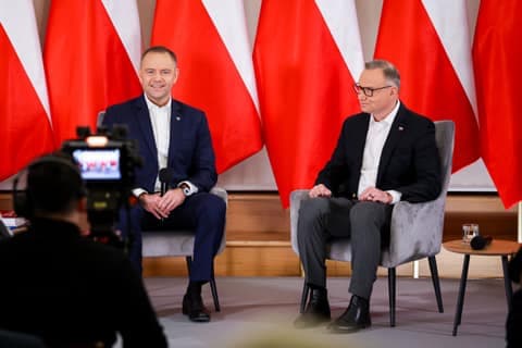 Meeting of President Karol Nawrocki with Former President Andrzej Duda. Press Conference. 08.01.2025