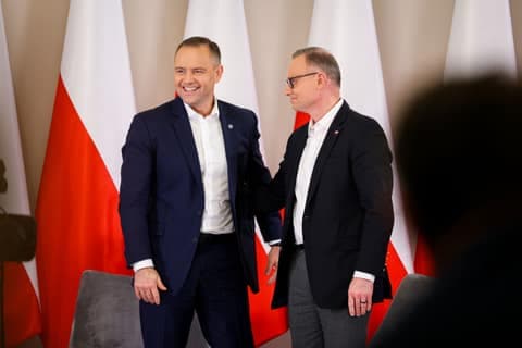 Meeting of President Karol Nawrocki with Former President Andrzej Duda. Press Conference. 08.01.2025