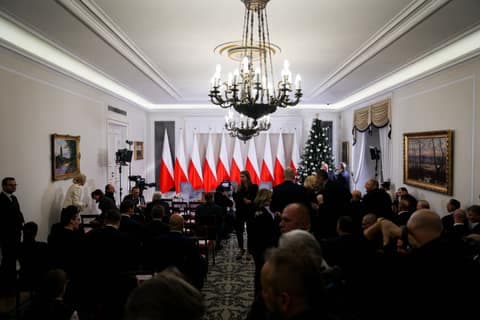 Meeting of President Karol Nawrocki with Former President Andrzej Duda. Press Conference. 08.01.2025