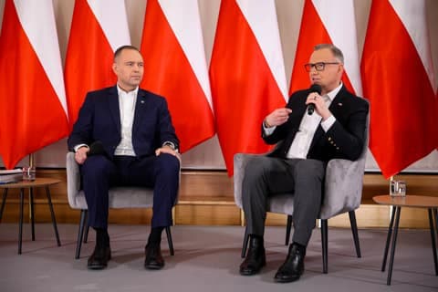 Meeting of President Karol Nawrocki with Former President Andrzej Duda. Press Conference. 08.01.2025