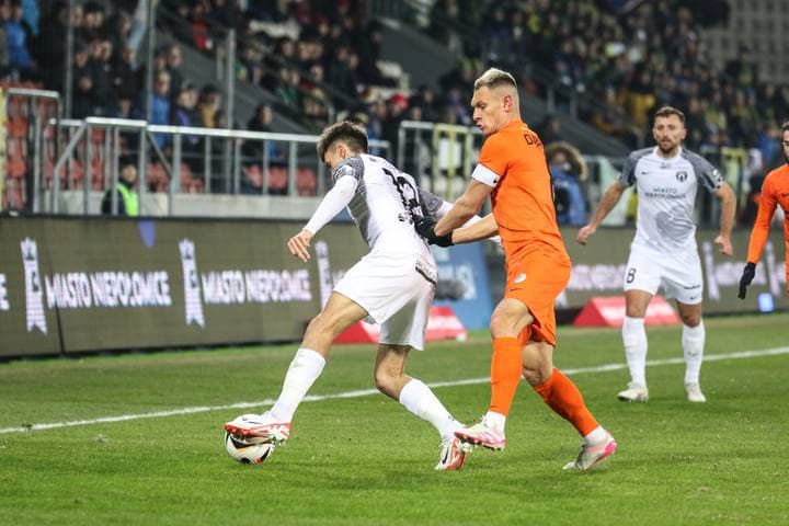 Football. PKO BP Ekstraklasa. Puszcza Niepolomice - Zaglebie Lubin. 10.02.2025