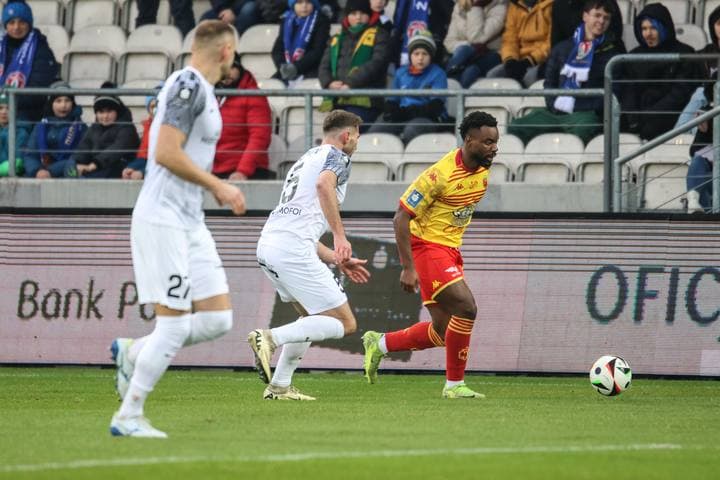 Football. PKO BP Ekstraklasa. Puszcza Niepolomice - Jagiellonia Bialystok. 08.12.2024