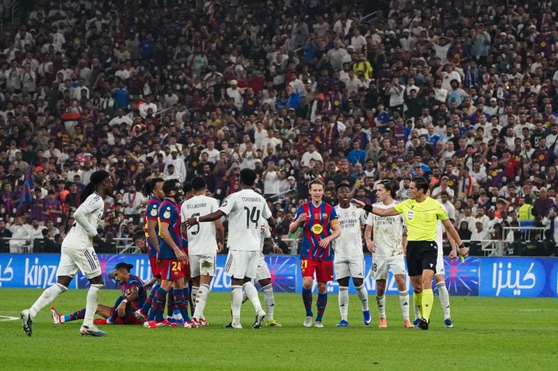 Football. Spanish Super Cup. Barcelona - Real Madrid. 12.01.2026