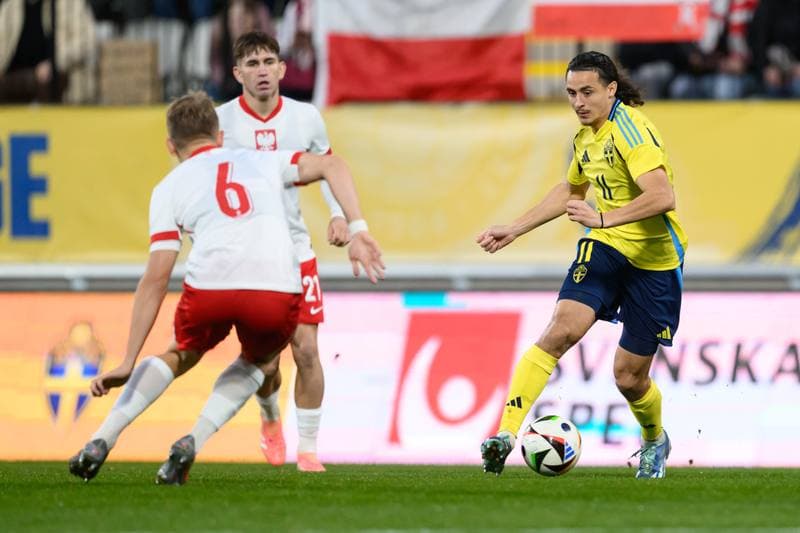 Football. UEFA Under-21 Qualifier. Sweden - Poland. 14.10.2025