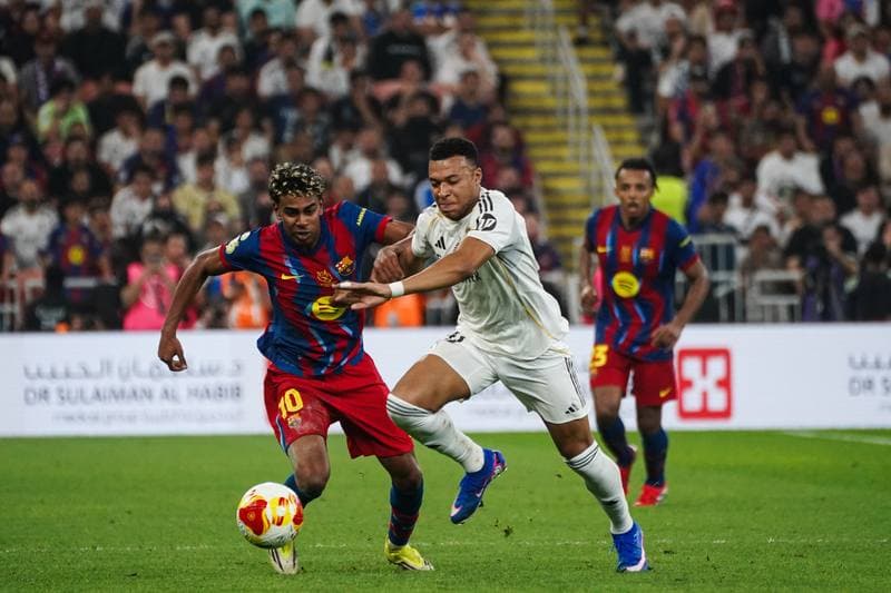 Football. Spanish Super Cup. Barcelona - Real Madrid. 11.01.2026