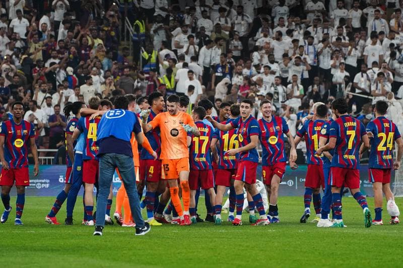 Football. Spanish Super Cup. Barcelona - Real Madrid. 12.01.2026