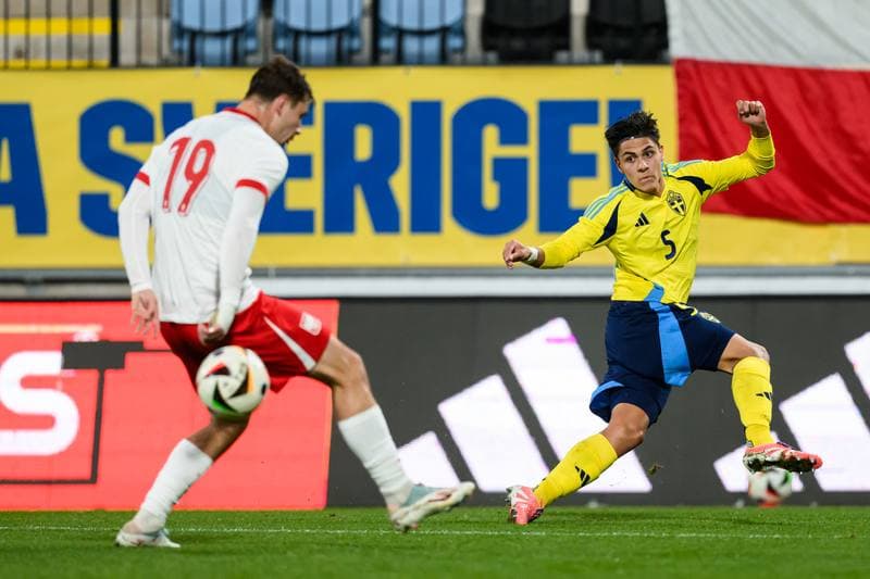 Football. UEFA Under-21 Qualifier. Sweden - Poland. 14.10.2025