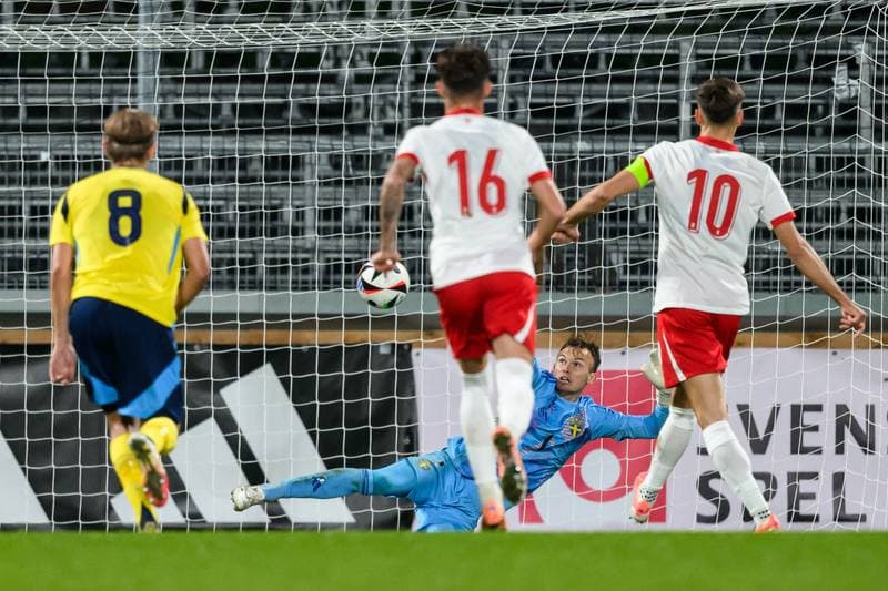 Football. UEFA Under-21 Qualifier. Sweden - Poland. 14.10.2025