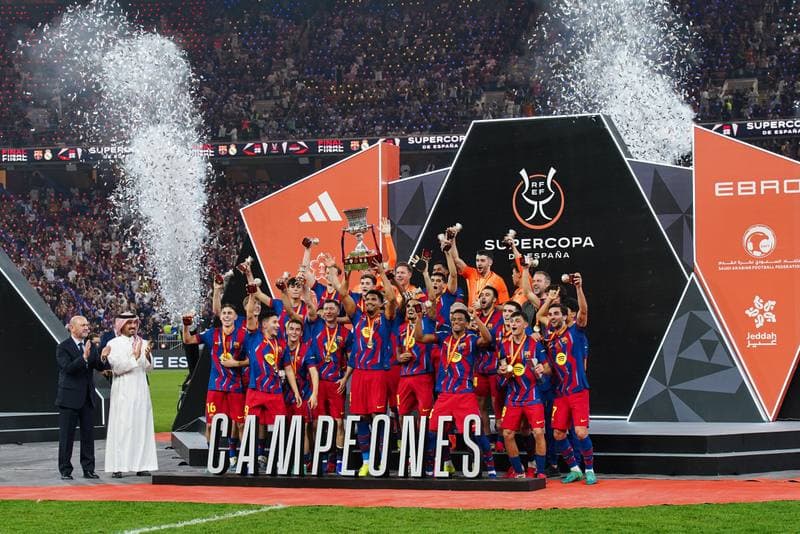 Football. Spanish Super Cup. Barcelona - Real Madrid. 12.01.2026
