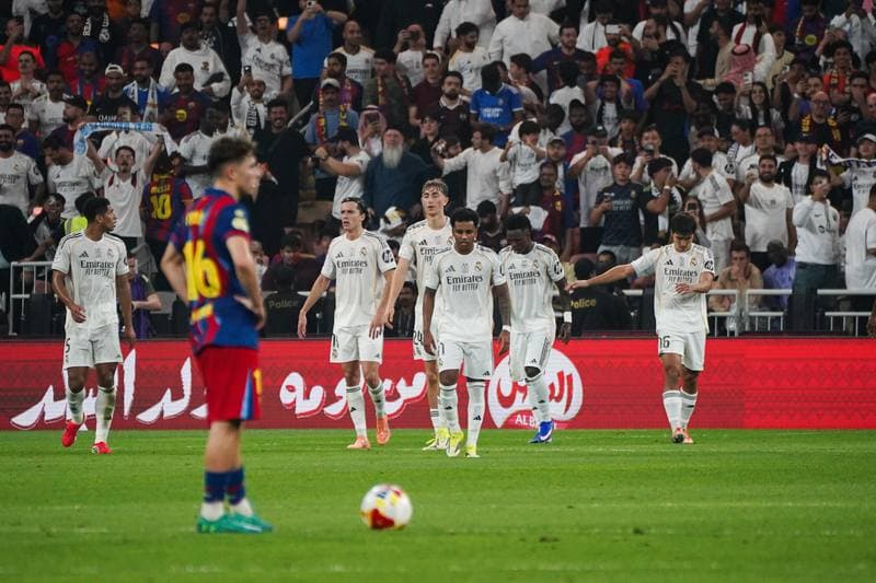 Football. Spanish Super Cup. Barcelona - Real Madrid. 12.01.2026