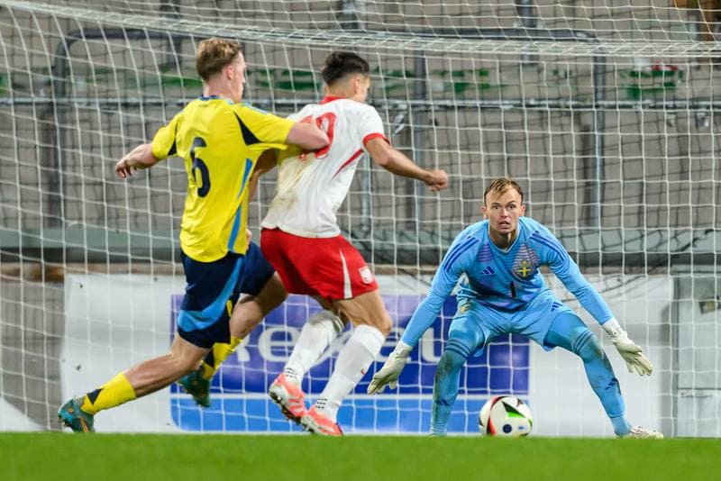 Football. UEFA Under-21 Qualifier. Sweden - Poland. 14.10.2025