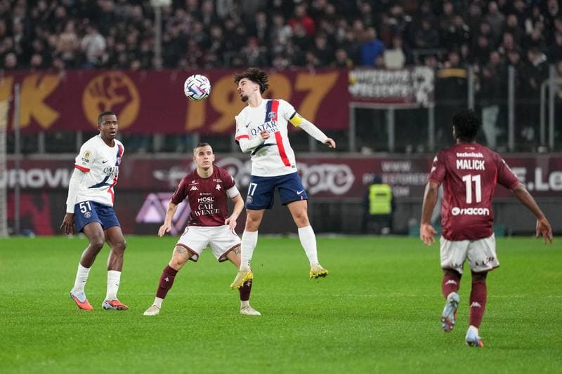 Football. Ligue 1. FC Metz - Paris Saint-Germain. 13.12.2025