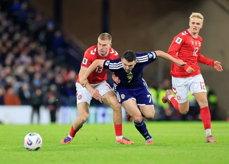 Football. 2026 FIFA World Cup Qualifiers. Scotland - Denmark. 18.11.2025
