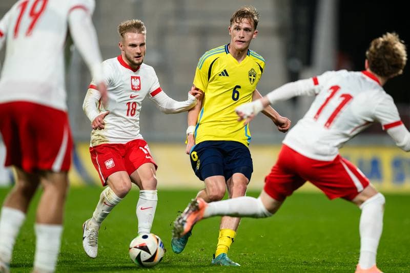 Football. UEFA Under-21 Qualifier. Sweden - Poland. 14.10.2025