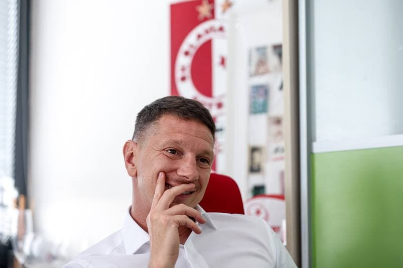 Football. Slavia Prague. Press Conference. 17.09.2025
