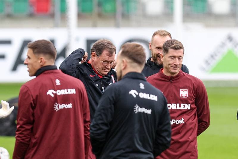 Football. Poland national team. Training. 10.10.2025