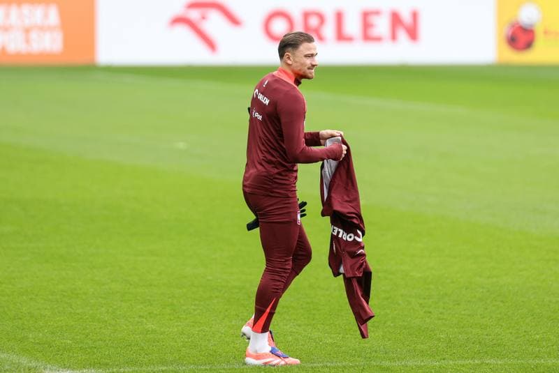 Football. Poland national team. Training. 10.10.2025