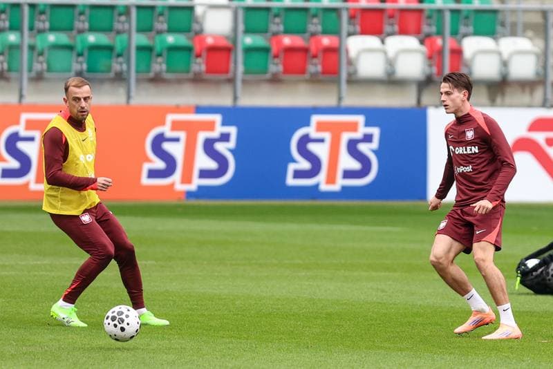 Football. Poland national team. Training. 10.10.2025