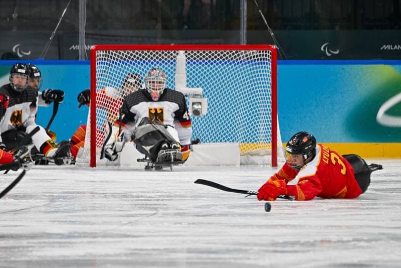 Ice Hockey. Paralympic Winter Games Milano-Cortina 2026. People's Republic Of China - The Germany Team. 06.03.2026