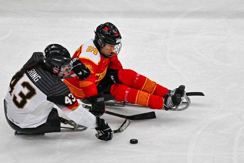 Ice Hockey. Paralympic Winter Games Milano-Cortina 2026. People's Republic Of China - The Germany Team. 06.03.2026