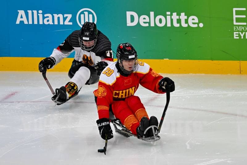 Ice Hockey. Paralympic Winter Games Milano-Cortina 2026. People's Republic Of China - The Germany Team. 06.03.2026