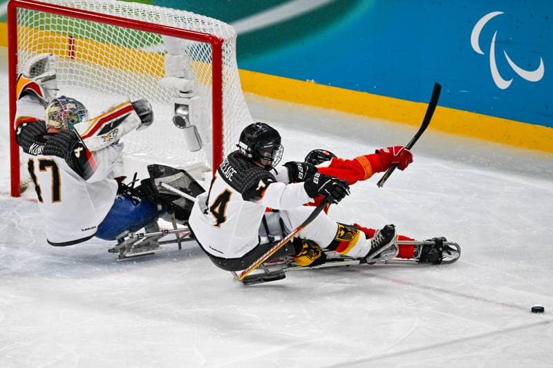 Ice Hockey. Paralympic Winter Games Milano-Cortina 2026. People's Republic Of China - The Germany Team. 06.03.2026