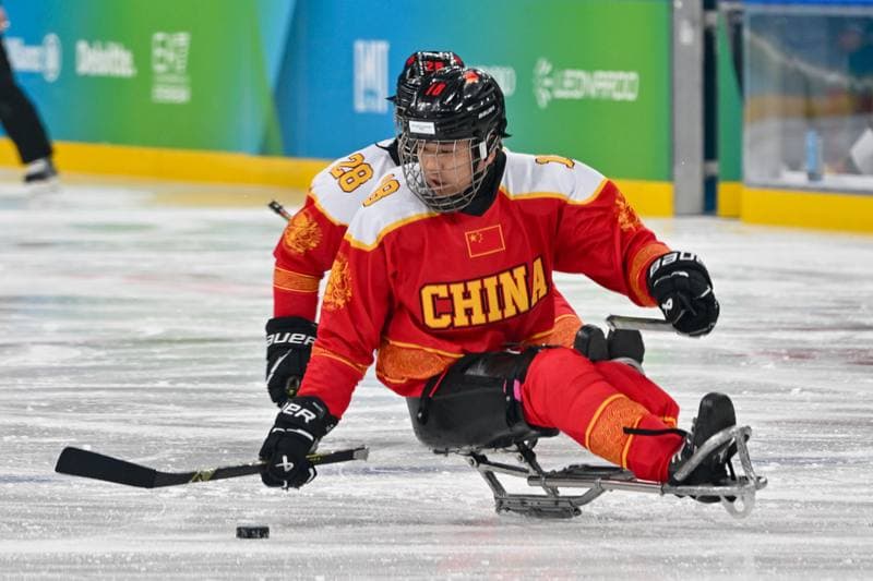 Ice Hockey. Paralympic Winter Games Milano-Cortina 2026. People's Republic Of China - The Germany Team. 06.03.2026