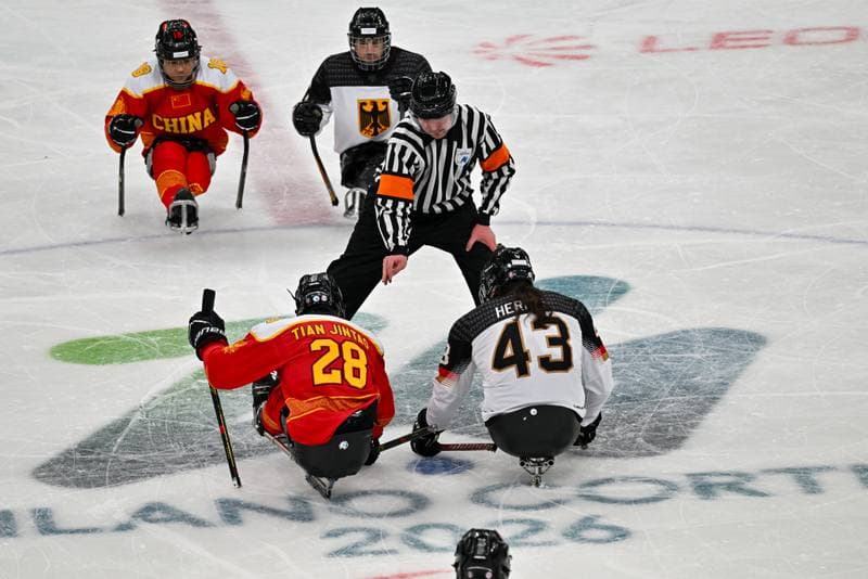 Ice Hockey. Paralympic Winter Games Milano-Cortina 2026. People's Republic Of China - The Germany Team. 06.03.2026