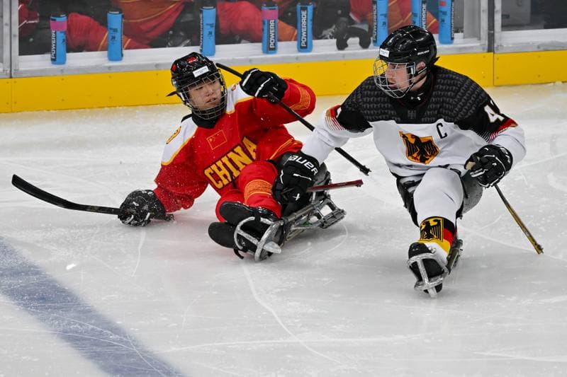 Ice Hockey. Paralympic Winter Games Milano-Cortina 2026. People's Republic Of China - The Germany Team. 06.03.2026