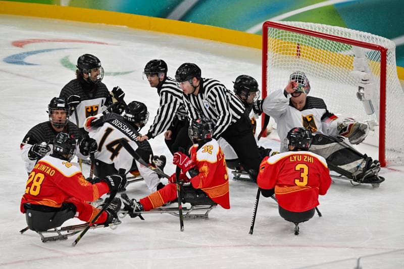 Ice Hockey. Paralympic Winter Games Milano-Cortina 2026. People's Republic Of China - The Germany Team. 06.03.2026