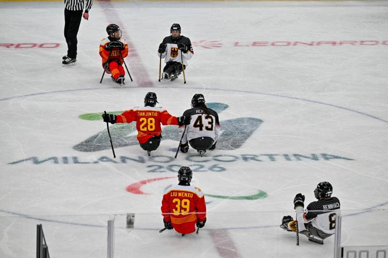 Ice Hockey. Paralympic Winter Games Milano-Cortina 2026. People's Republic Of China - The Germany Team. 06.03.2026