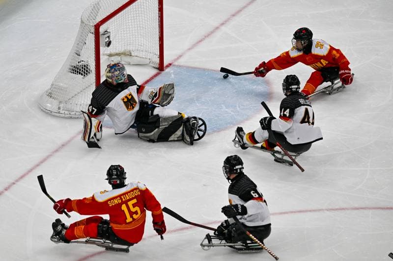 Ice Hockey. Paralympic Winter Games Milano-Cortina 2026. People's Republic Of China - The Germany Team. 06.03.2026