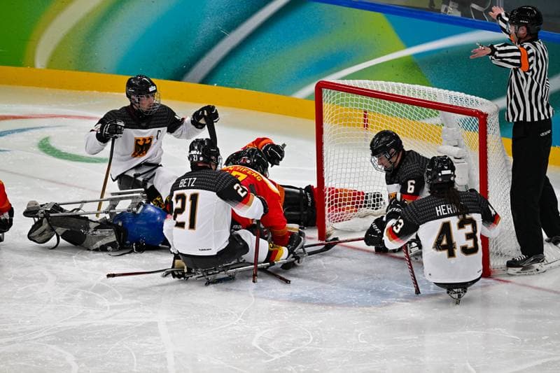 Ice Hockey. Paralympic Winter Games Milano-Cortina 2026. People's Republic Of China - The Germany Team. 06.03.2026