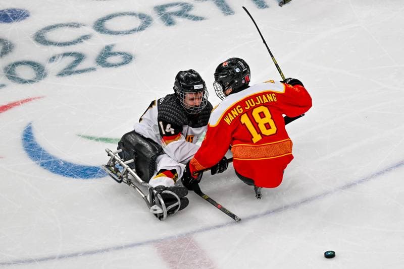 Ice Hockey. Paralympic Winter Games Milano-Cortina 2026. People's Republic Of China - The Germany Team. 06.03.2026