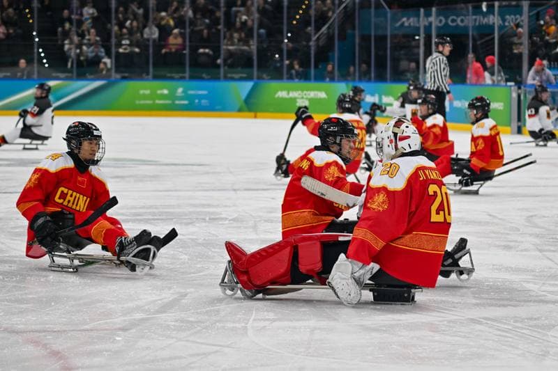 Ice Hockey. Paralympic Winter Games Milano-Cortina 2026. People's Republic Of China - The Germany Team. 06.03.2026