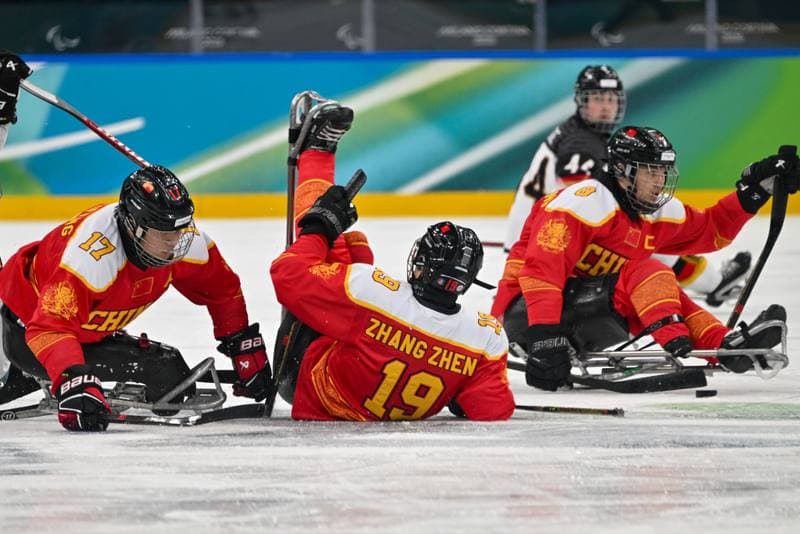 Ice Hockey. Paralympic Winter Games Milano-Cortina 2026. People's Republic Of China - The Germany Team. 06.03.2026