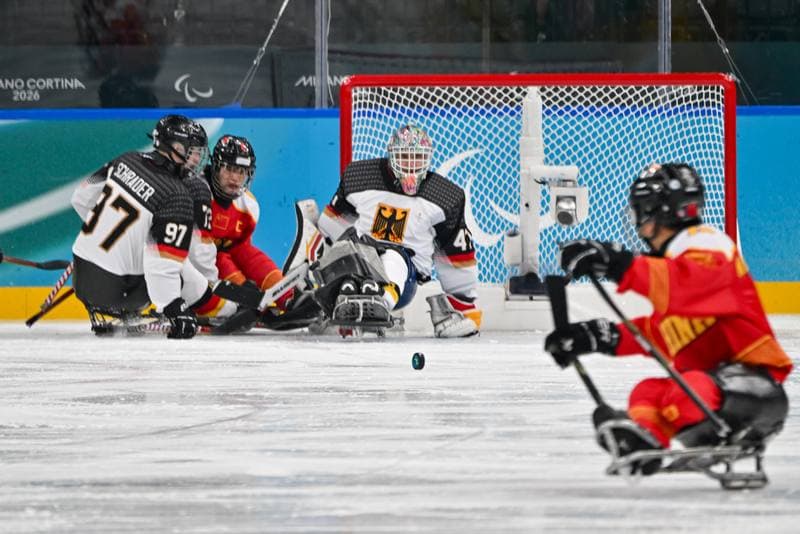 Ice Hockey. Paralympic Winter Games Milano-Cortina 2026. People's Republic Of China - The Germany Team. 06.03.2026