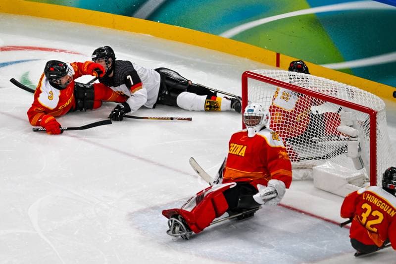Ice Hockey. Paralympic Winter Games Milano-Cortina 2026. People's Republic Of China - The Germany Team. 06.03.2026