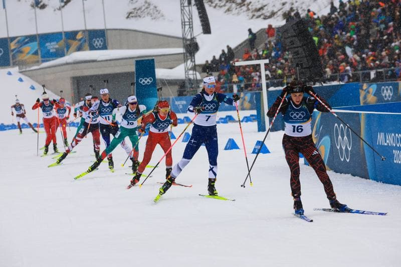 Biathlon. Olympic Winter Games Milano-Cortina 2026. Women's 12.5km Mass Start. 21.02.2026