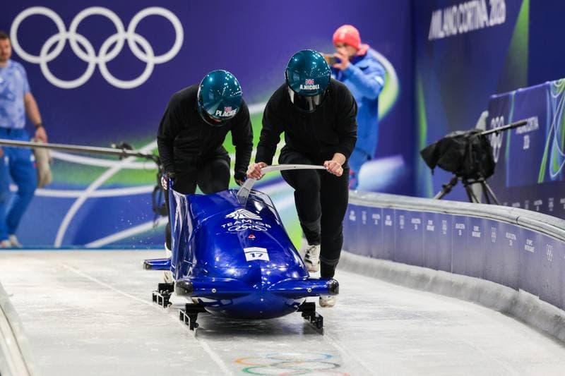 Bobsleigh. XXV Olympic Winter Games. Official Training. 19.02.2026