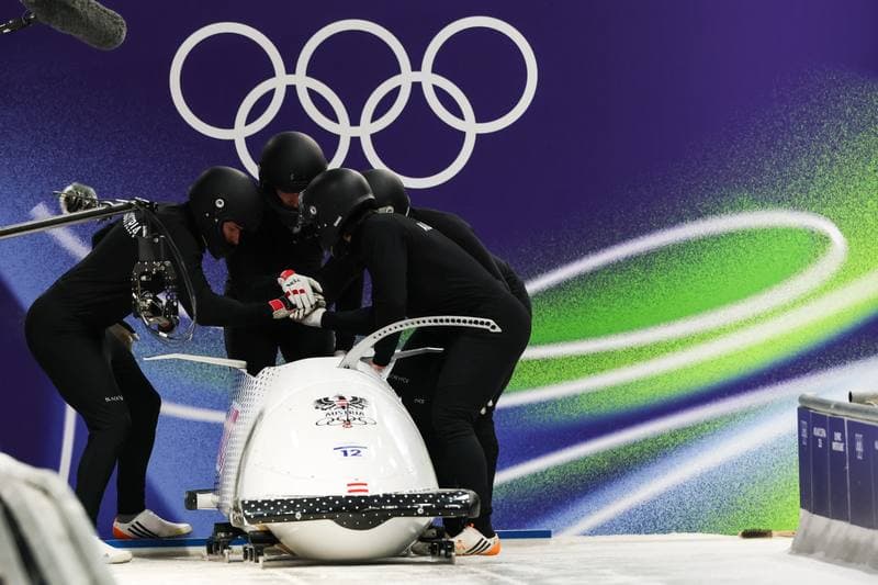 Bobsleigh. XXV Olympic Winter Games. Official Training. 19.02.2026