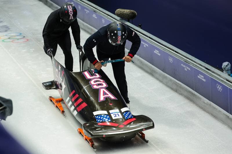 Bobsleigh. XXV Olympic Winter Games. Official Training. 19.02.2026