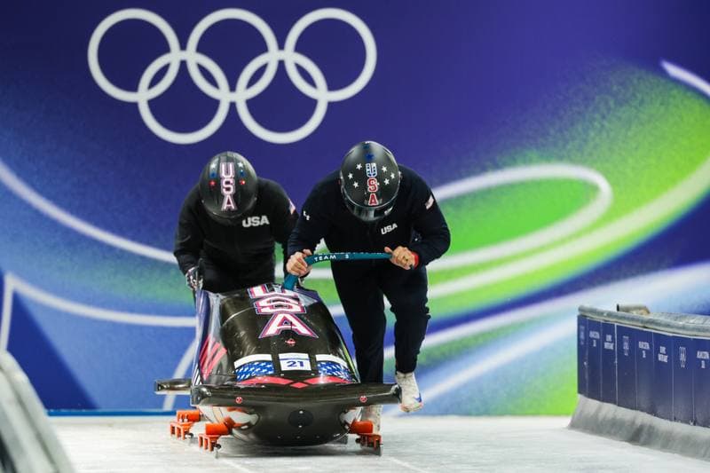 Bobsleigh. XXV Olympic Winter Games. Official Training. 19.02.2026