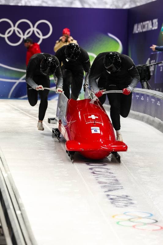 Bobsleigh. XXV Olympic Winter Games. Official Training. 19.02.2026