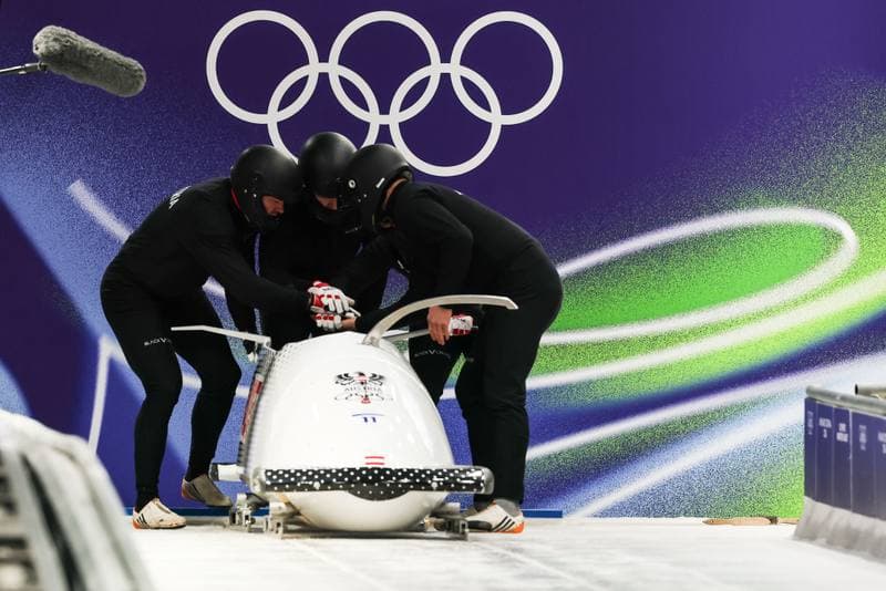 Bobsleigh. XXV Olympic Winter Games. Official Training. 19.02.2026
