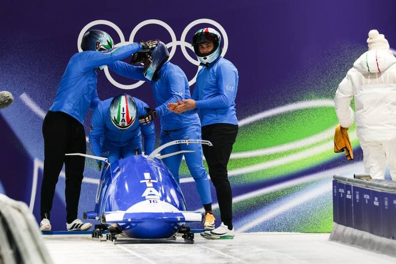 Bobsleigh. XXV Olympic Winter Games. Official Training. 19.02.2026