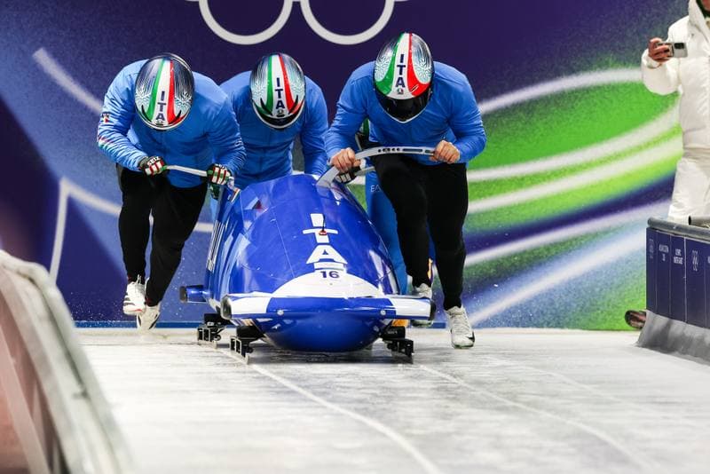 Bobsleigh. XXV Olympic Winter Games. Official Training. 19.02.2026