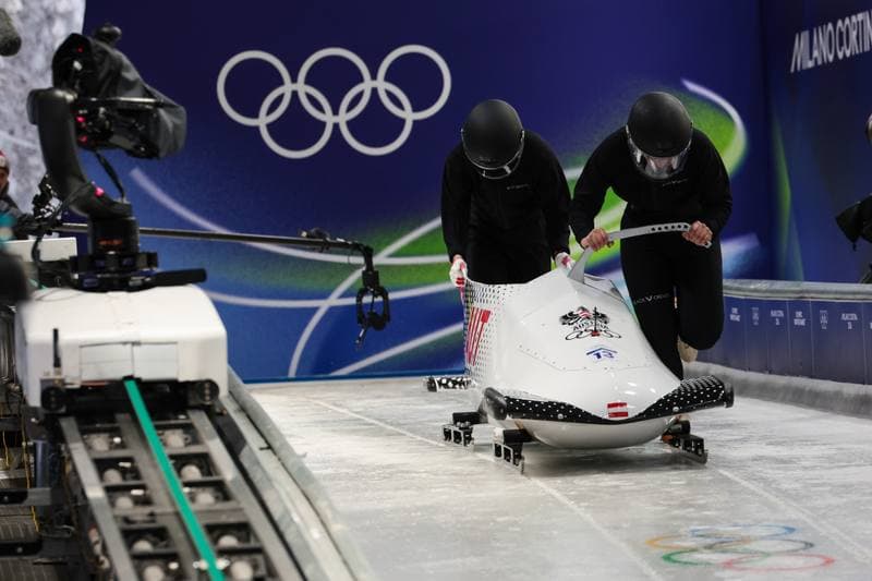 Bobsleigh. XXV Olympic Winter Games. Official Training. 19.02.2026